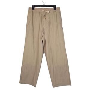 Fumito Ganryu Men's Relaxed-Fit Lined Woven Drawstring Pant Beige Sz 1 Small NWT